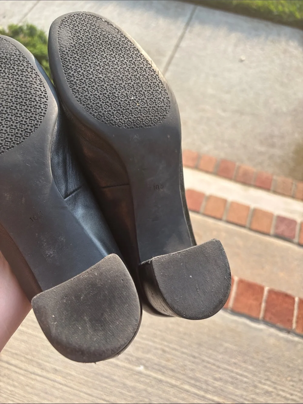 Tory Burch Black Leather Block Heel Pumps